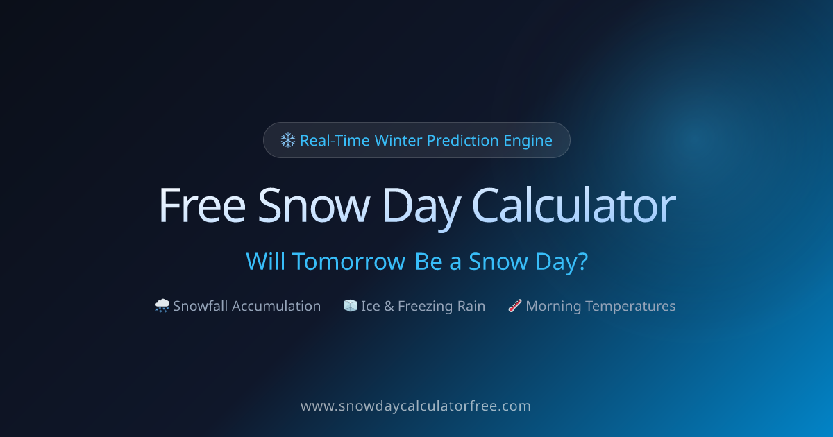 Free Snow Day Calculator — Snow Day Predictor